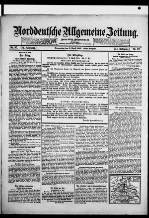Norddeutsche allgemeine Zeitung vom 08.04.1915