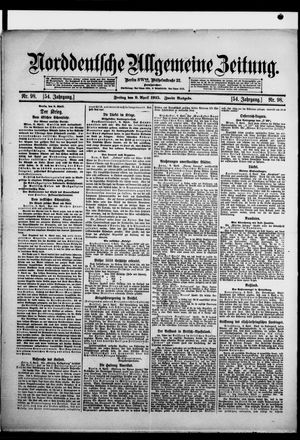 Norddeutsche allgemeine Zeitung vom 09.04.1915