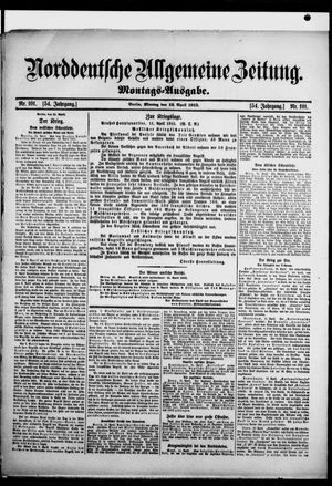 Norddeutsche allgemeine Zeitung vom 12.04.1915