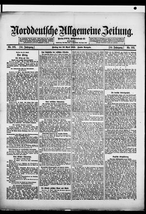 Norddeutsche allgemeine Zeitung vom 16.04.1915
