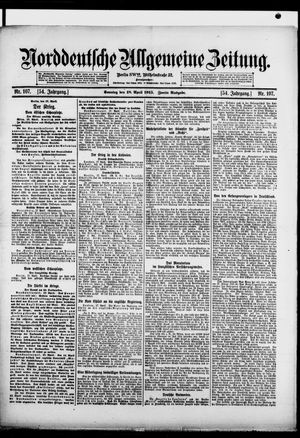 Norddeutsche allgemeine Zeitung vom 18.04.1915