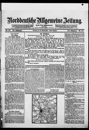 Norddeutsche allgemeine Zeitung vom 27.04.1915