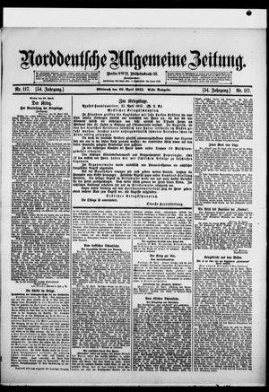 Norddeutsche allgemeine Zeitung vom 28.04.1915