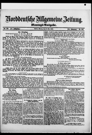 Norddeutsche allgemeine Zeitung on May 17, 1915