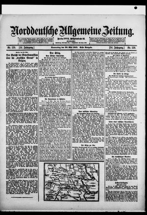 Norddeutsche allgemeine Zeitung vom 20.05.1915