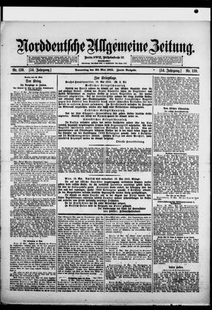 Norddeutsche allgemeine Zeitung vom 20.05.1915