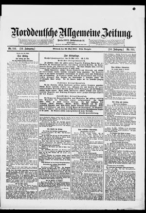 Norddeutsche allgemeine Zeitung vom 26.05.1915