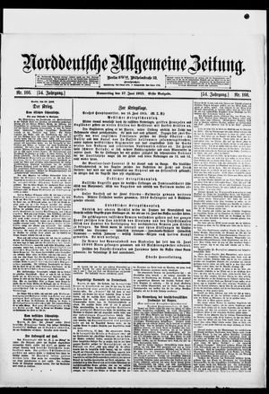 Norddeutsche allgemeine Zeitung vom 17.06.1915