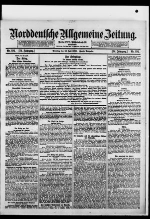 Norddeutsche allgemeine Zeitung on Jul 13, 1915