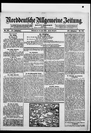 Norddeutsche allgemeine Zeitung vom 14.07.1915