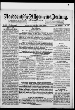 Norddeutsche allgemeine Zeitung vom 04.08.1915