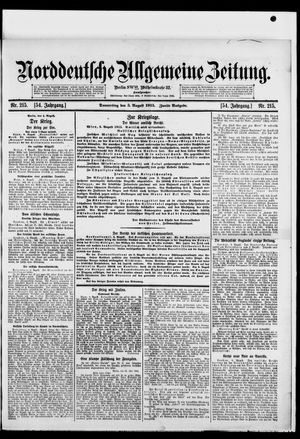 Norddeutsche allgemeine Zeitung on Aug 5, 1915