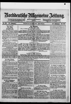 Norddeutsche allgemeine Zeitung vom 14.08.1915