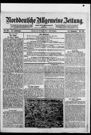 Norddeutsche allgemeine Zeitung vom 15.08.1915
