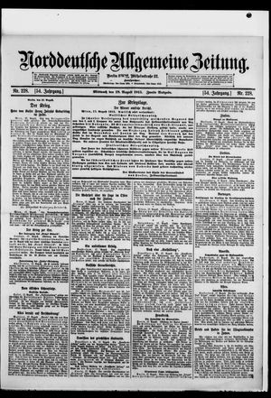 Norddeutsche allgemeine Zeitung vom 18.08.1915