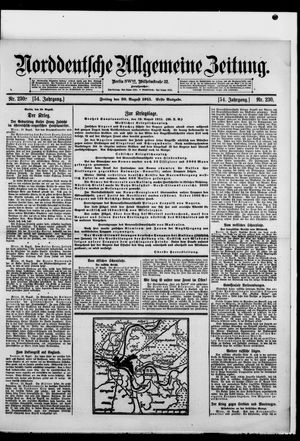 Norddeutsche allgemeine Zeitung on Aug 20, 1915