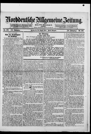 Norddeutsche allgemeine Zeitung vom 20.08.1915