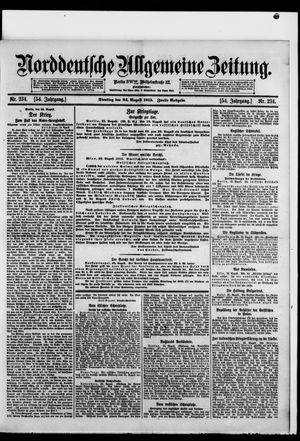 Norddeutsche allgemeine Zeitung vom 24.08.1915