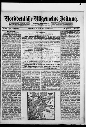 Norddeutsche allgemeine Zeitung vom 25.08.1915