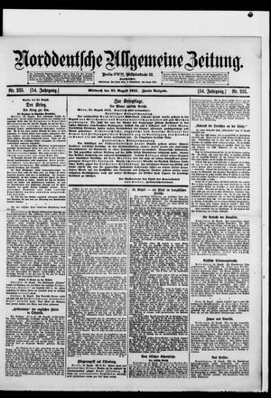 Norddeutsche allgemeine Zeitung vom 25.08.1915