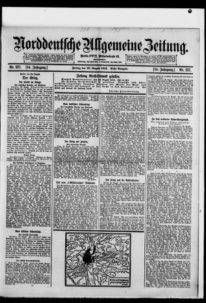 Norddeutsche allgemeine Zeitung vom 27.08.1915