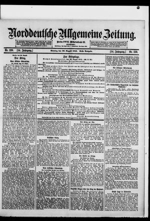 Norddeutsche allgemeine Zeitung vom 29.08.1915