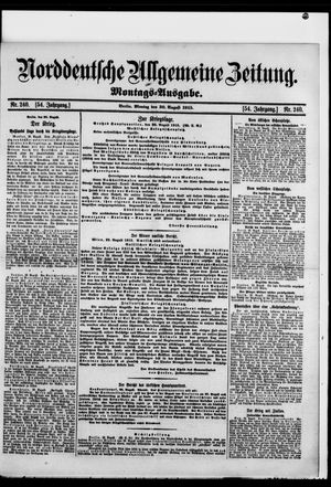 Norddeutsche allgemeine Zeitung vom 30.08.1915