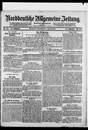 Norddeutsche allgemeine Zeitung vom 01.09.1915