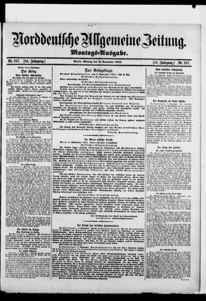 Norddeutsche allgemeine Zeitung vom 06.09.1915