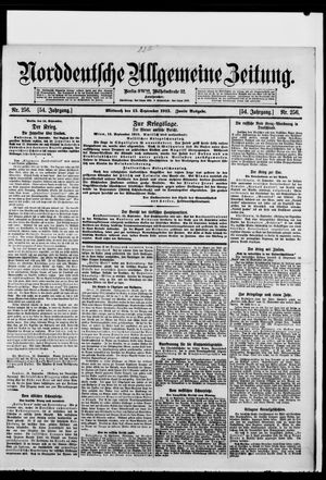 Norddeutsche allgemeine Zeitung vom 15.09.1915