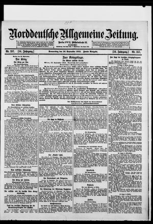 Norddeutsche allgemeine Zeitung vom 16.09.1915