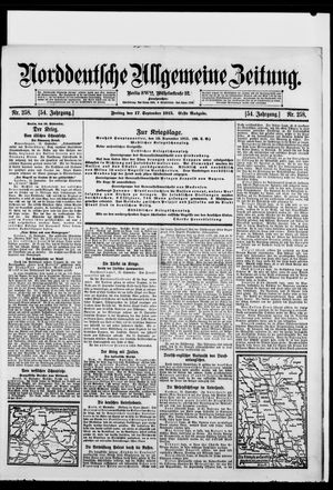 Norddeutsche allgemeine Zeitung vom 17.09.1915