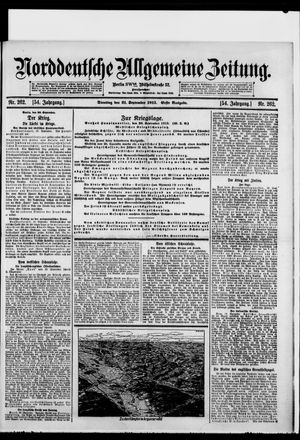 Norddeutsche allgemeine Zeitung vom 21.09.1915
