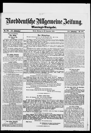 Norddeutsche allgemeine Zeitung vom 27.09.1915