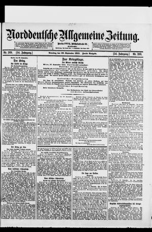 Norddeutsche allgemeine Zeitung vom 28.09.1915