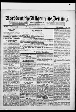 Norddeutsche allgemeine Zeitung vom 17.10.1915