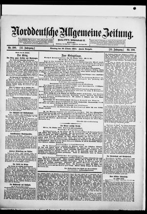 Norddeutsche allgemeine Zeitung vom 19.10.1915