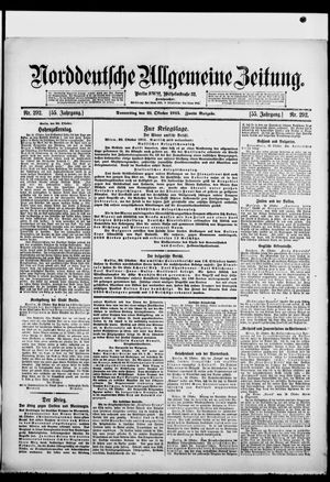 Norddeutsche allgemeine Zeitung vom 21.10.1915