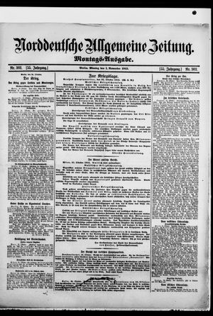 Norddeutsche allgemeine Zeitung vom 01.11.1915