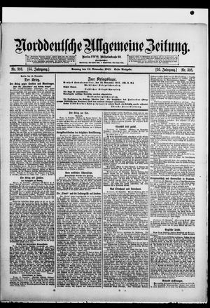 Norddeutsche allgemeine Zeitung vom 14.11.1915