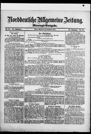 Norddeutsche allgemeine Zeitung vom 15.11.1915