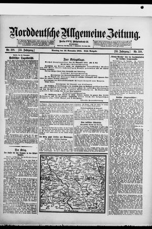Norddeutsche allgemeine Zeitung vom 16.11.1915