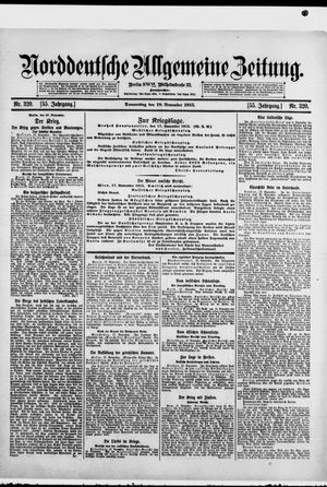 Norddeutsche allgemeine Zeitung vom 18.11.1915