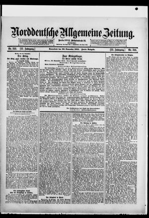 Norddeutsche allgemeine Zeitung vom 20.11.1915