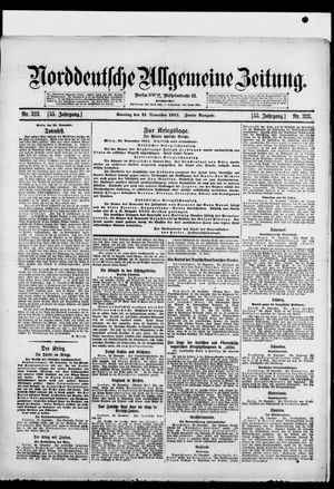 Norddeutsche allgemeine Zeitung vom 21.11.1915