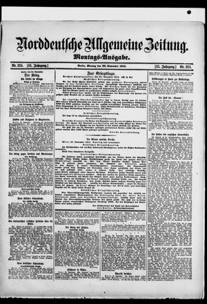 Norddeutsche allgemeine Zeitung on Nov 22, 1915