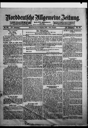 Norddeutsche allgemeine Zeitung vom 30.12.1915