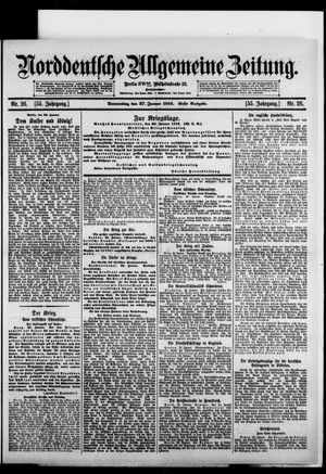 Norddeutsche allgemeine Zeitung vom 27.01.1916
