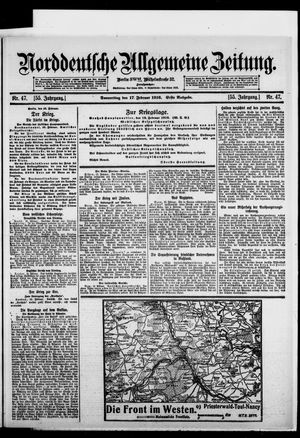 Norddeutsche allgemeine Zeitung vom 17.02.1916
