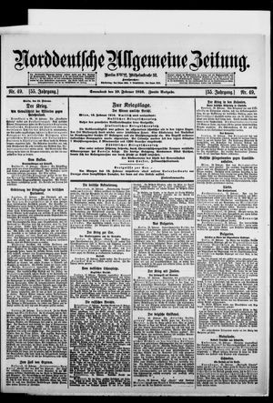 Norddeutsche allgemeine Zeitung vom 19.02.1916